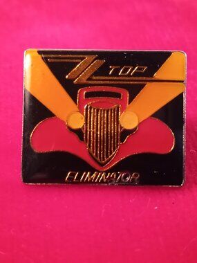 ZZ Top Colorful Rectangular Eliminator Enamel Pin